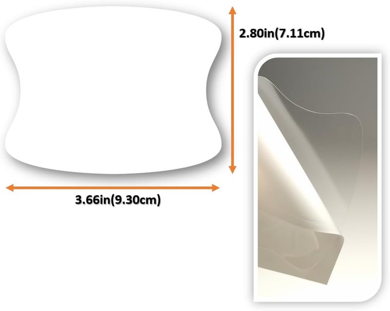 QLim 3M-Pro 6pcs Car Door Handle Cup Protector/Sticker/Guard, 3M-PPF(Paint Protection Film) Pro Series, Clear(Transparent), Anti Scratch, Universal Fit for Most Cars (Clear Pro/6pcs) - Image 3